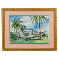 Bermuda Estate c1967 Acuarela de Jon Butler Procedencia: The Susie Hilfiger Co