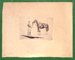 Paul Brown "Next" Polo Pony Drypoint Etching