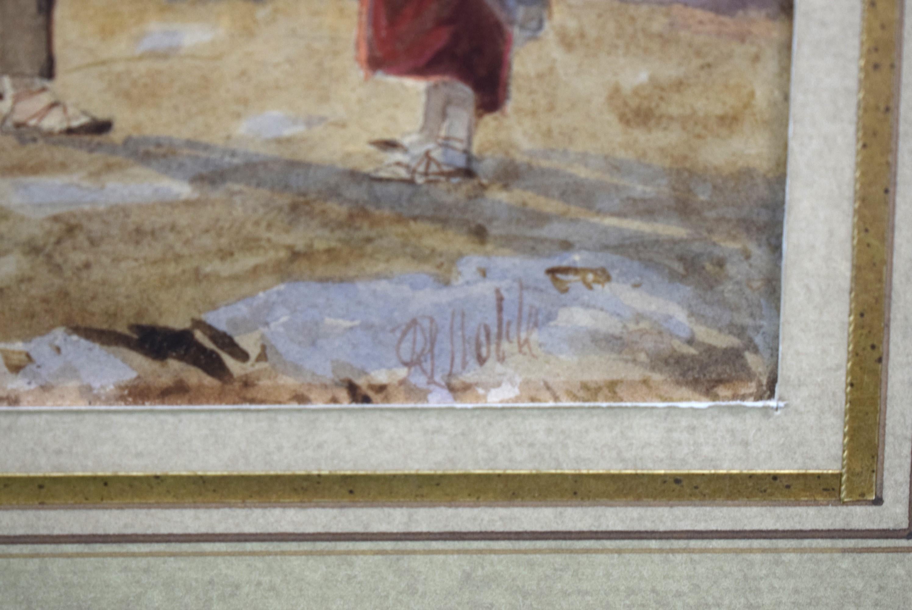 Il viaggio in Scozia Acquerello - Landscape Art Grigio di Unknown
