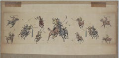 ""14 Polo Players Vignette Aquarelle" par Paul Brown (1893-1958)