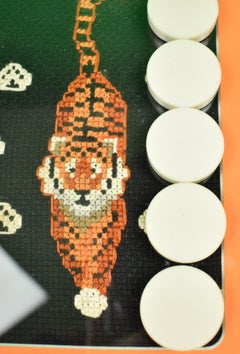 "Princeton Tigers Hand-Needlepoint Backgammon Board"