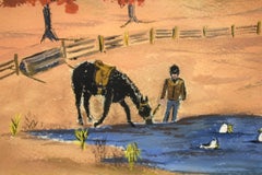 "Tom's Day" c1961 Equestrian Watercolor