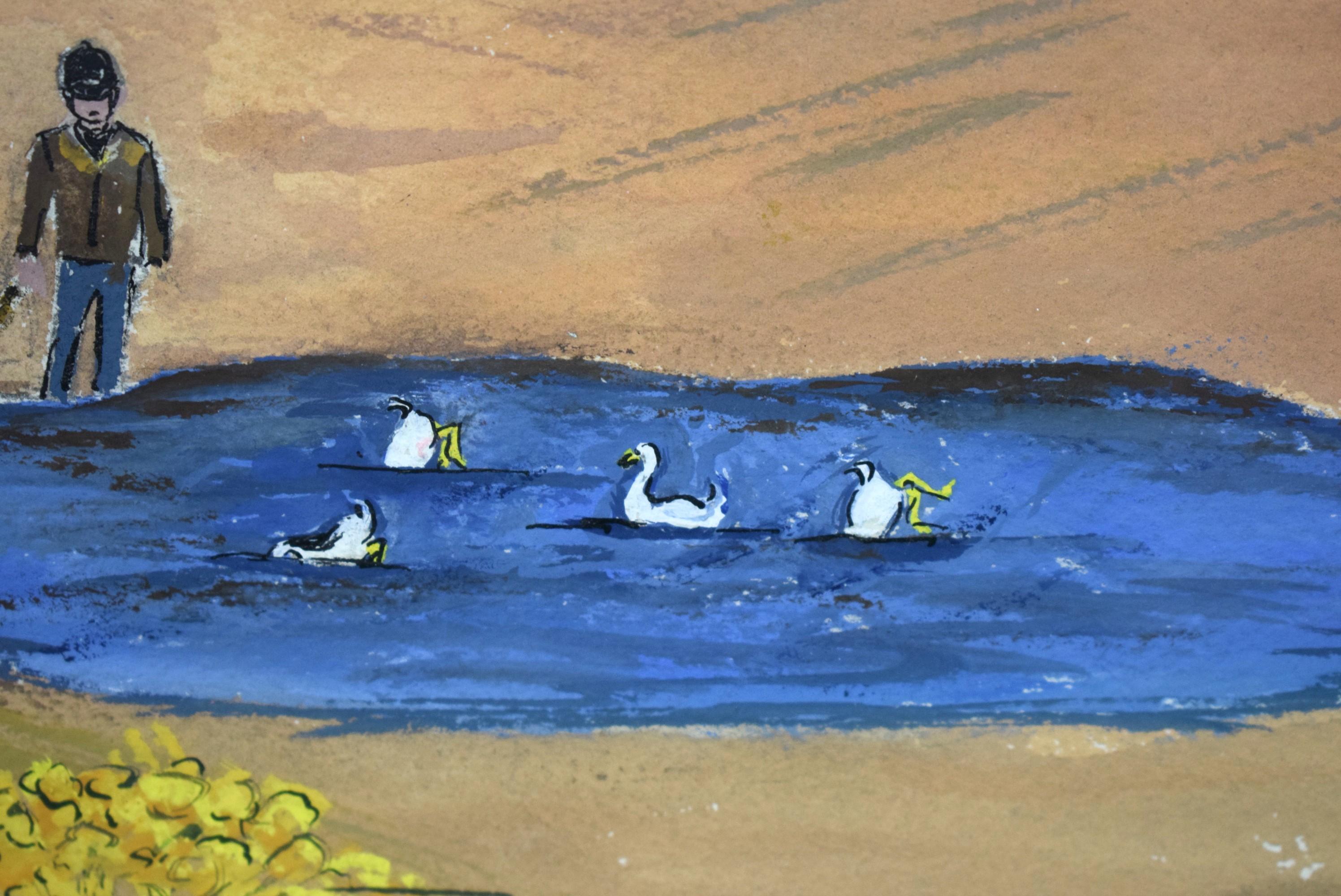 Aquarelle d'équitation Tom's Day, c1961 en vente 2