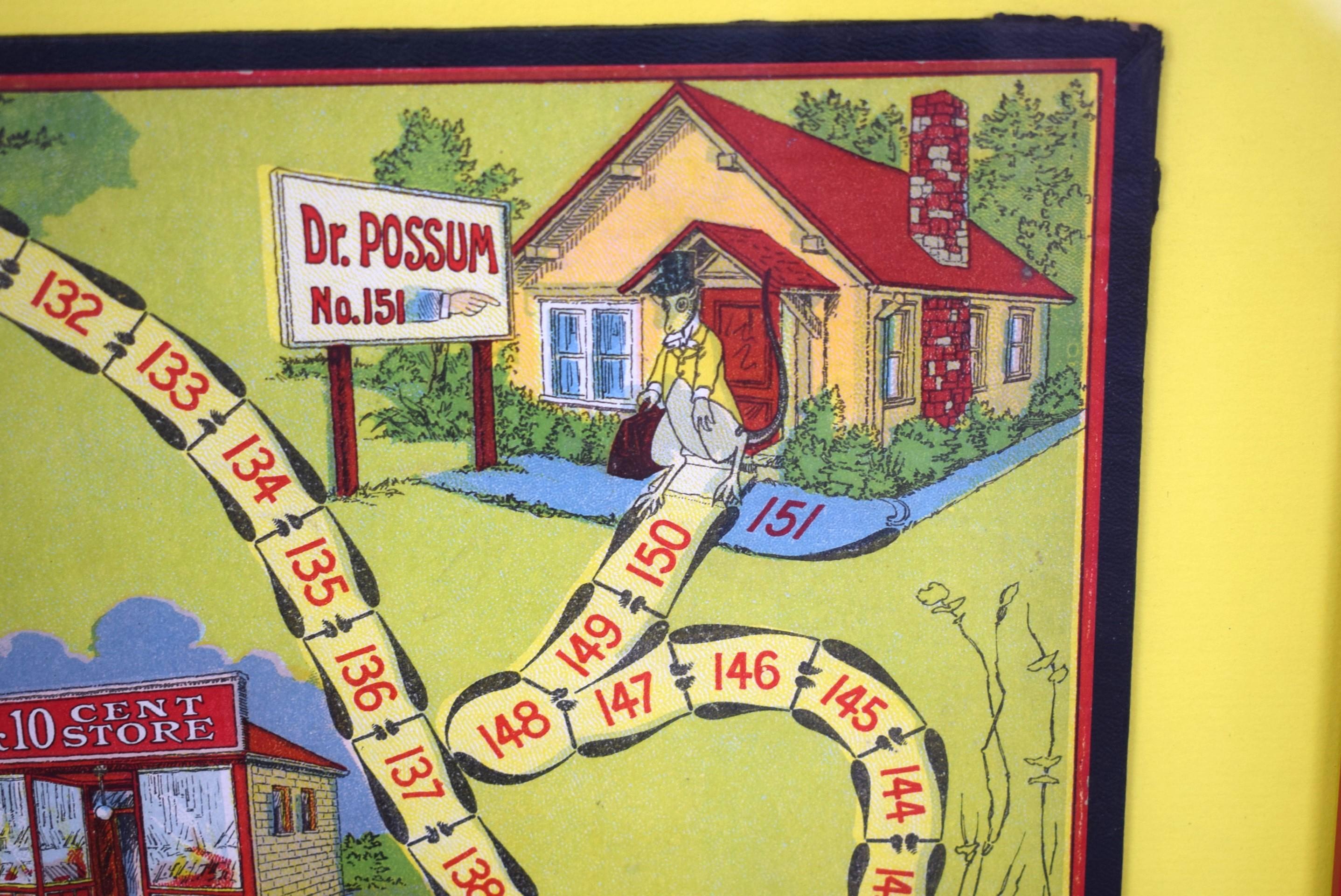„Uncle Wiggily''s Bungalow c1916 Gerahmtes Board-Spiel“ im Angebot 1