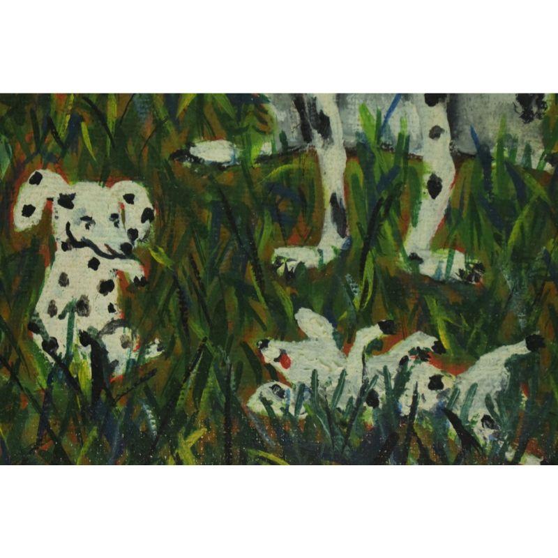 Dalmatians Oil on Canvas For Sale 1