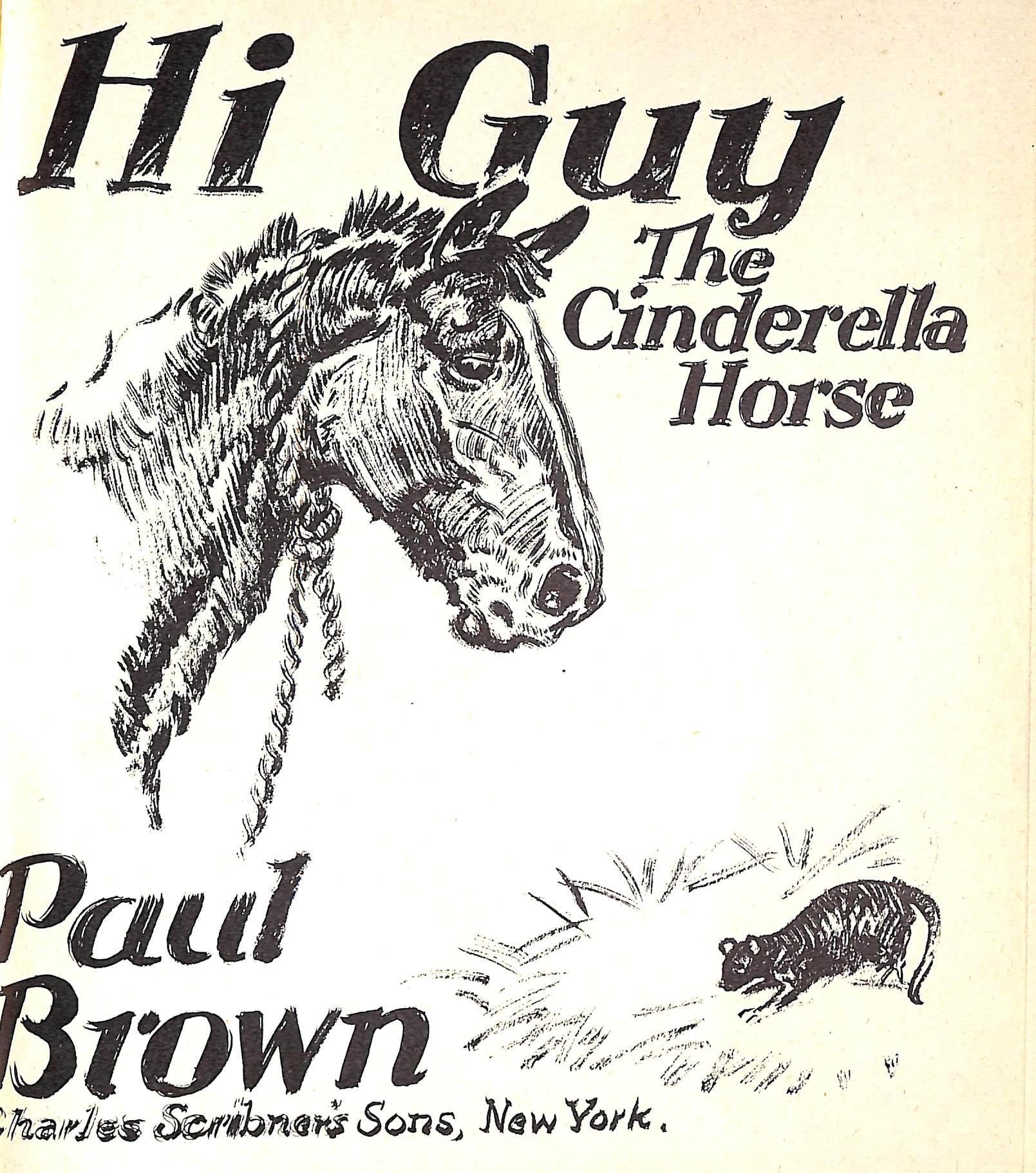 Original 1944 Pencil Drawing From Hi, Guy! The Cinderella Horse By Paul Brown 9 For Sale 1