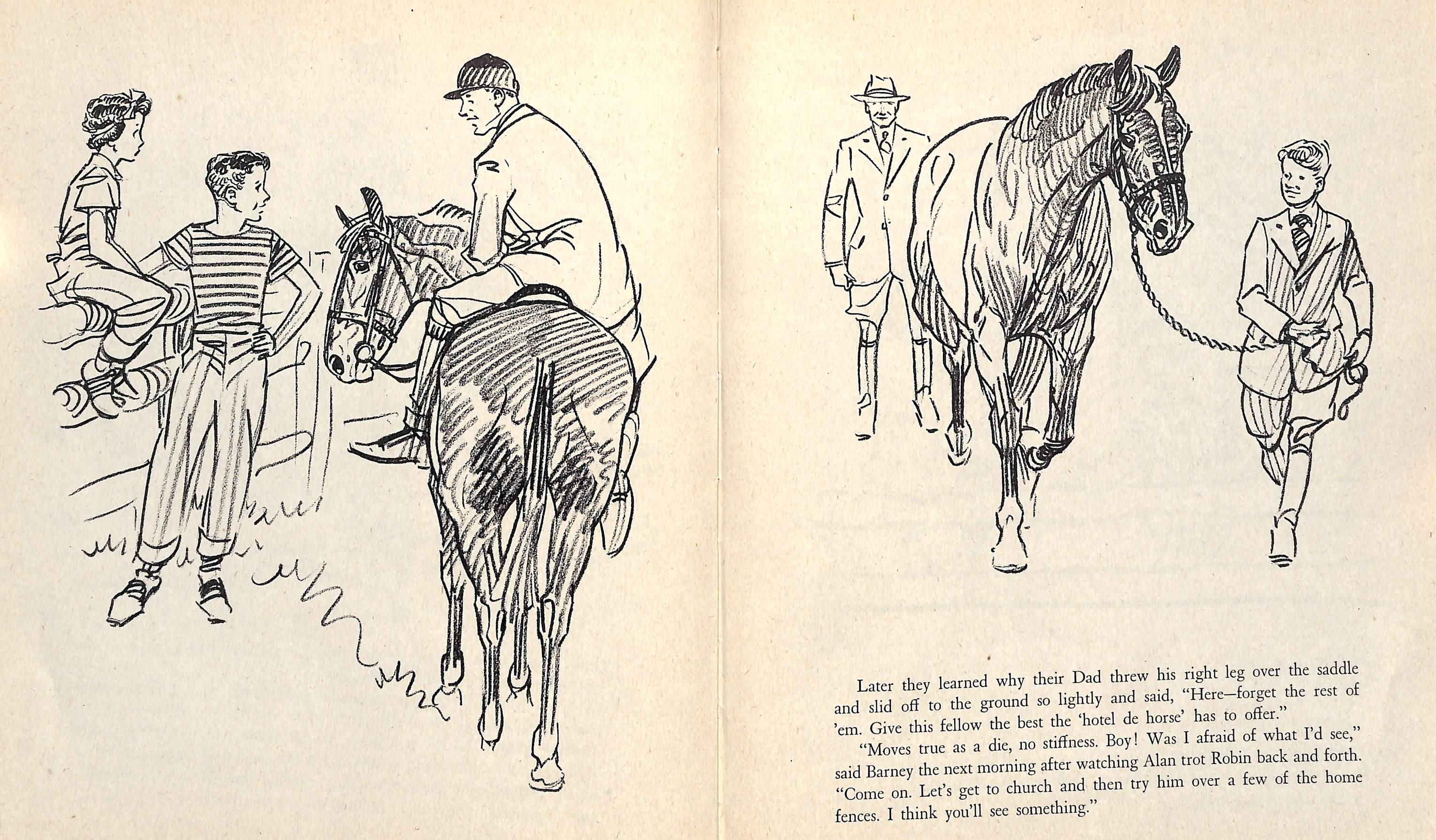 Original-Bleistiftzeichnung von 1944 aus Hi, Guy! Das Cinderella-Pferd von Paul Brown, 9 im Angebot 3