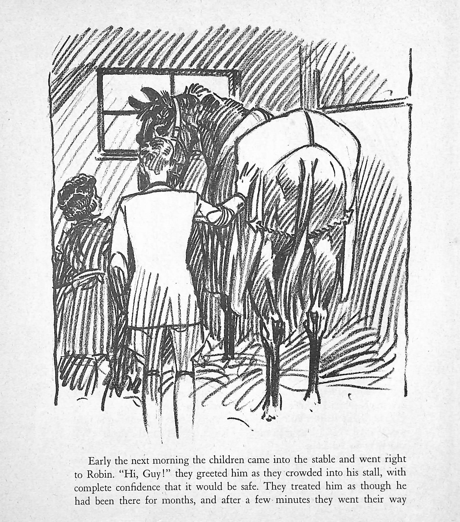 Original 1944 Pencil Drawing From Hi, Guy! The Cinderella Horse By Paul Brown 10 For Sale 3