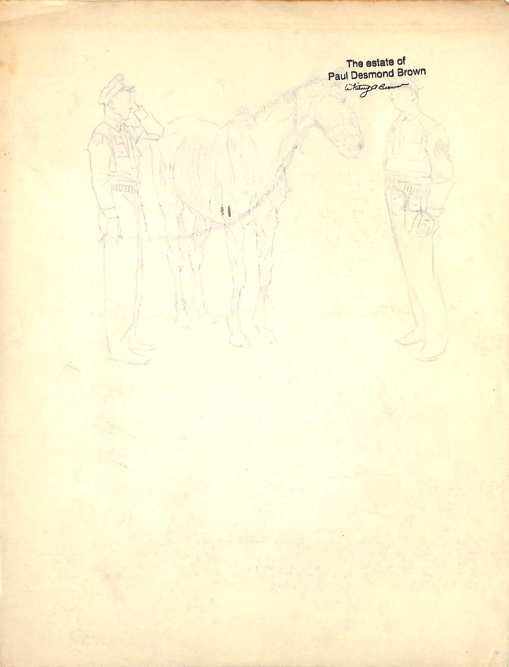 Original 1944 Pencil Drawing From Hi, Guy! The Cinderella Horse By Paul Brown 11 For Sale 2