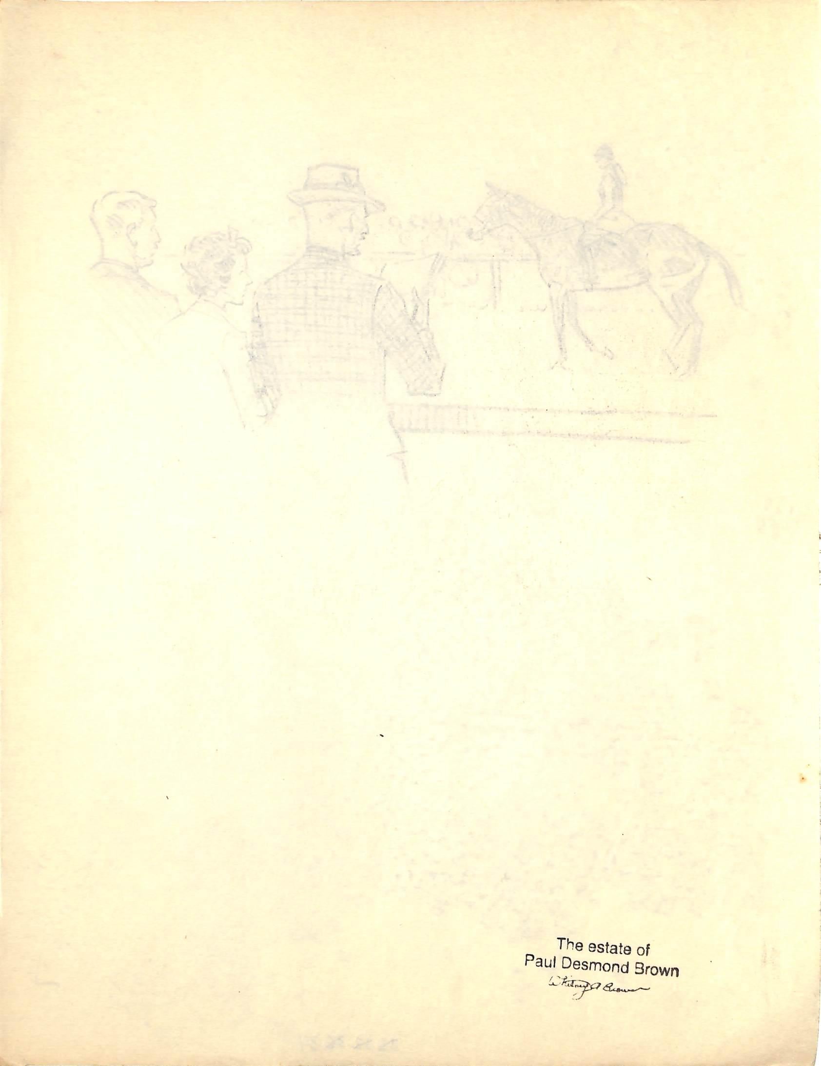 Original 1944 Pencil Drawing From Hi, Guy! The Cinderella Horse By Paul Brown 14 For Sale 2