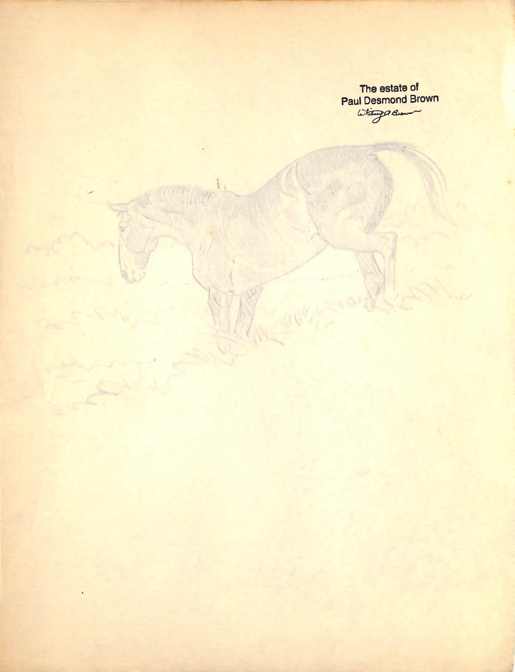 Original-Bleistiftzeichnung von 1944 aus Hi, Guy! Das Cinderella-Pferd von Paul Brown, 18 im Angebot 5