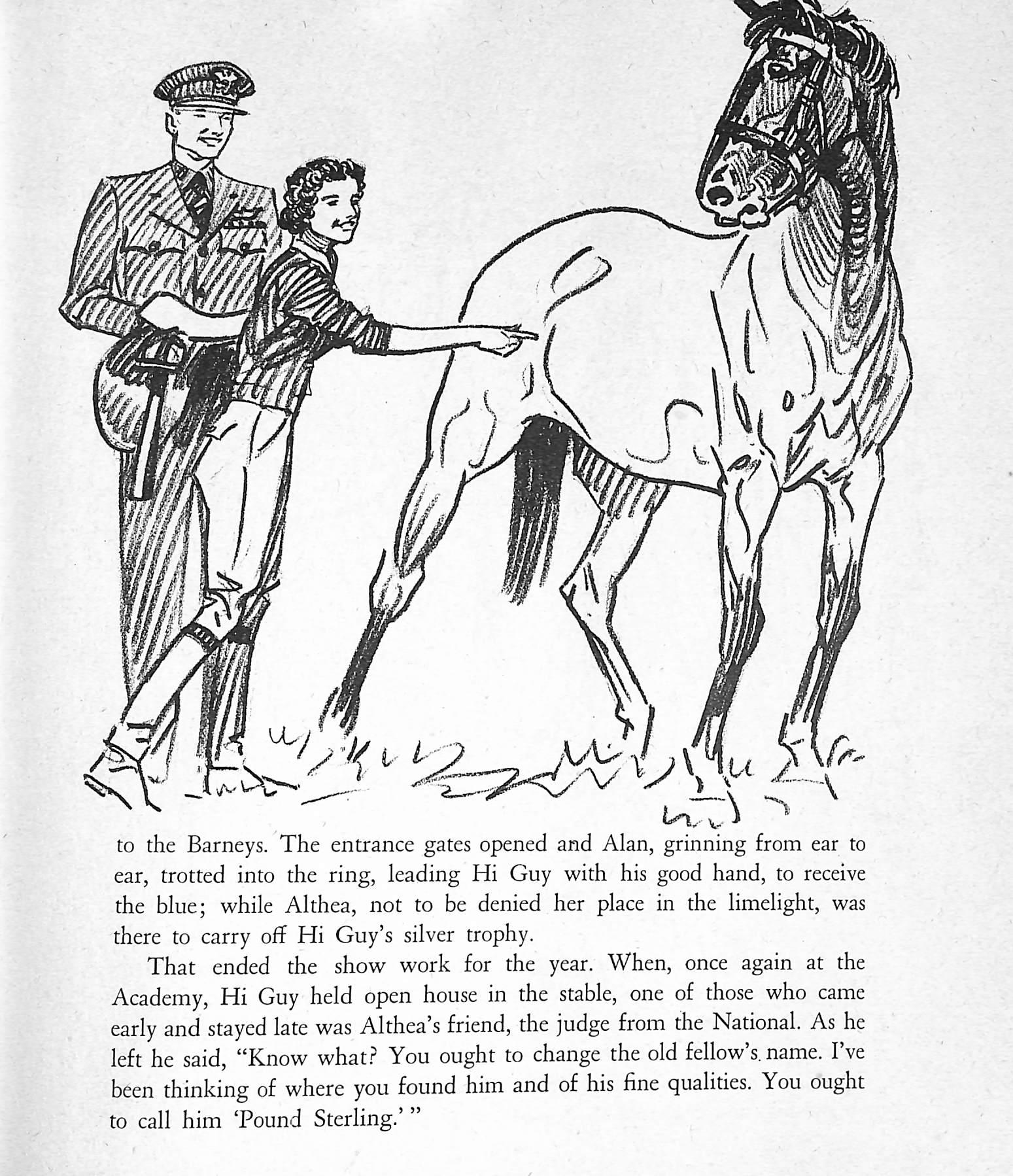 Original 1944 Pencil Drawing From Hi, Guy! The Cinderella Horse By Paul Brown 21 For Sale 3