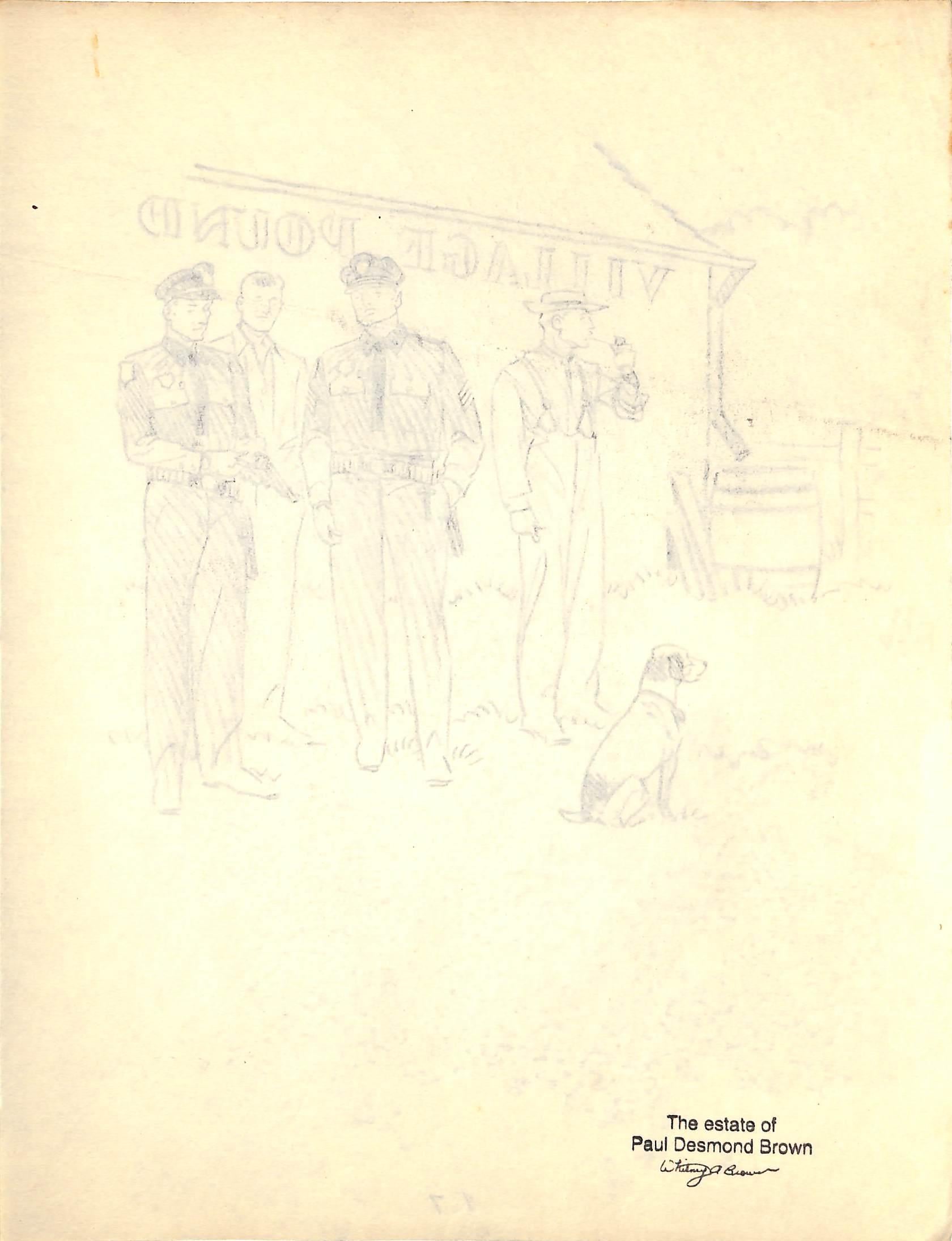 Original-Bleistiftzeichnung von 1944 aus Hi, Guy! Das Cinderella-Pferd von Paul Brown 24 im Angebot 5