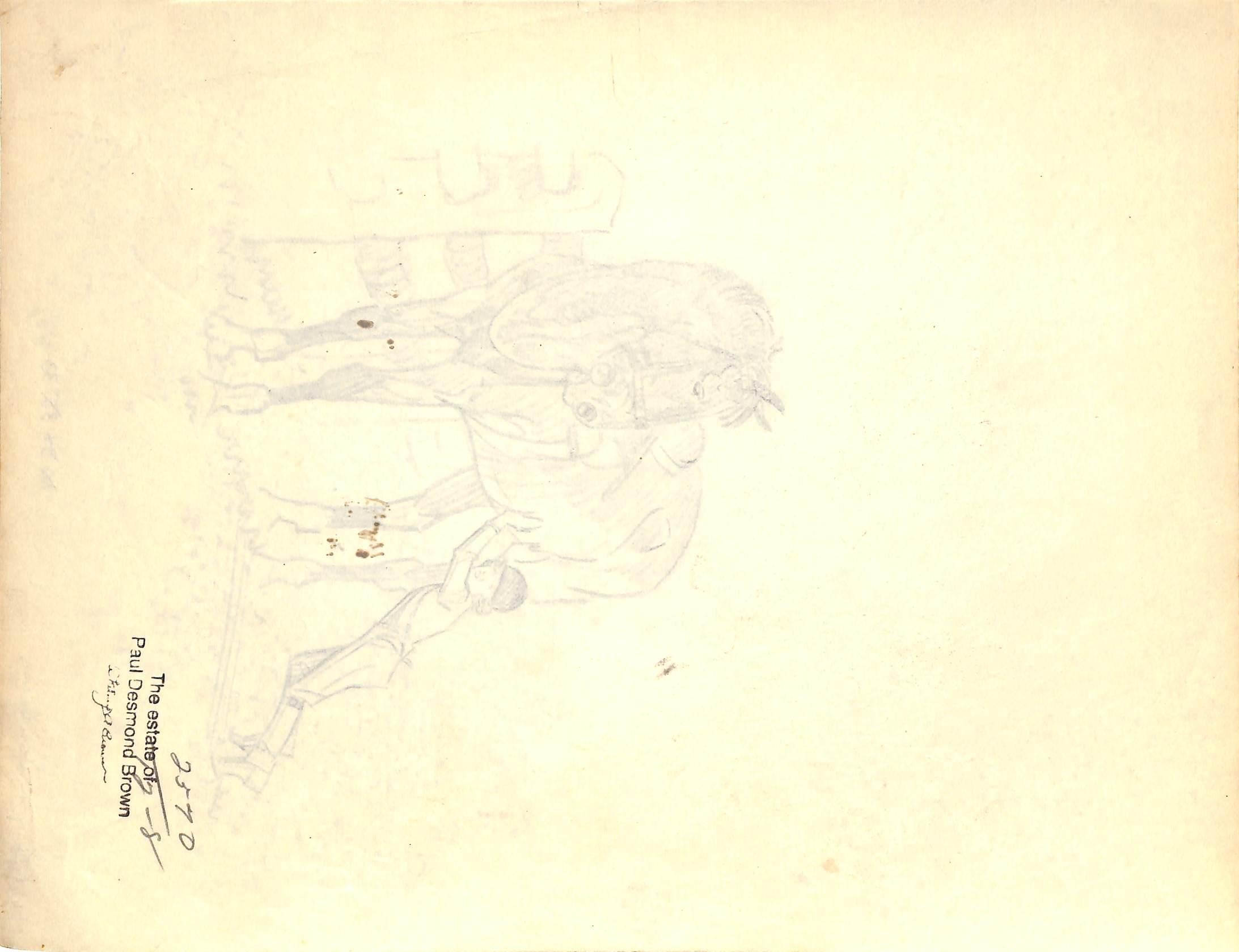 Original-Bleistiftzeichnung von 1944 aus Hi, Guy! Das Cinderella-Pferd von Paul Brown 26 im Angebot 2