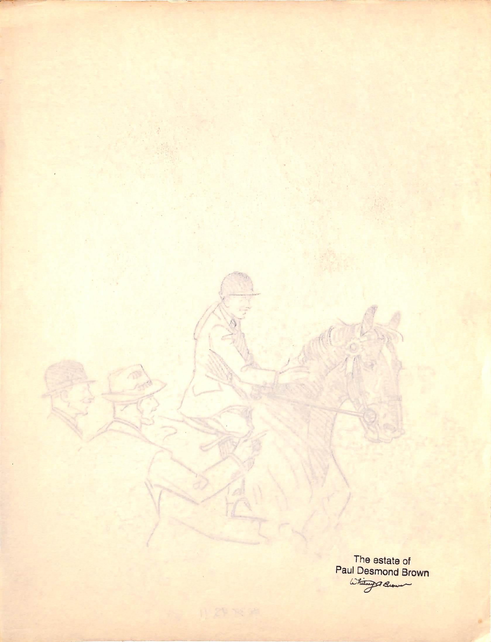 Original 1944 Pencil Drawing From Hi, Guy! The Cinderella Horse By Paul Brown 29 For Sale 1