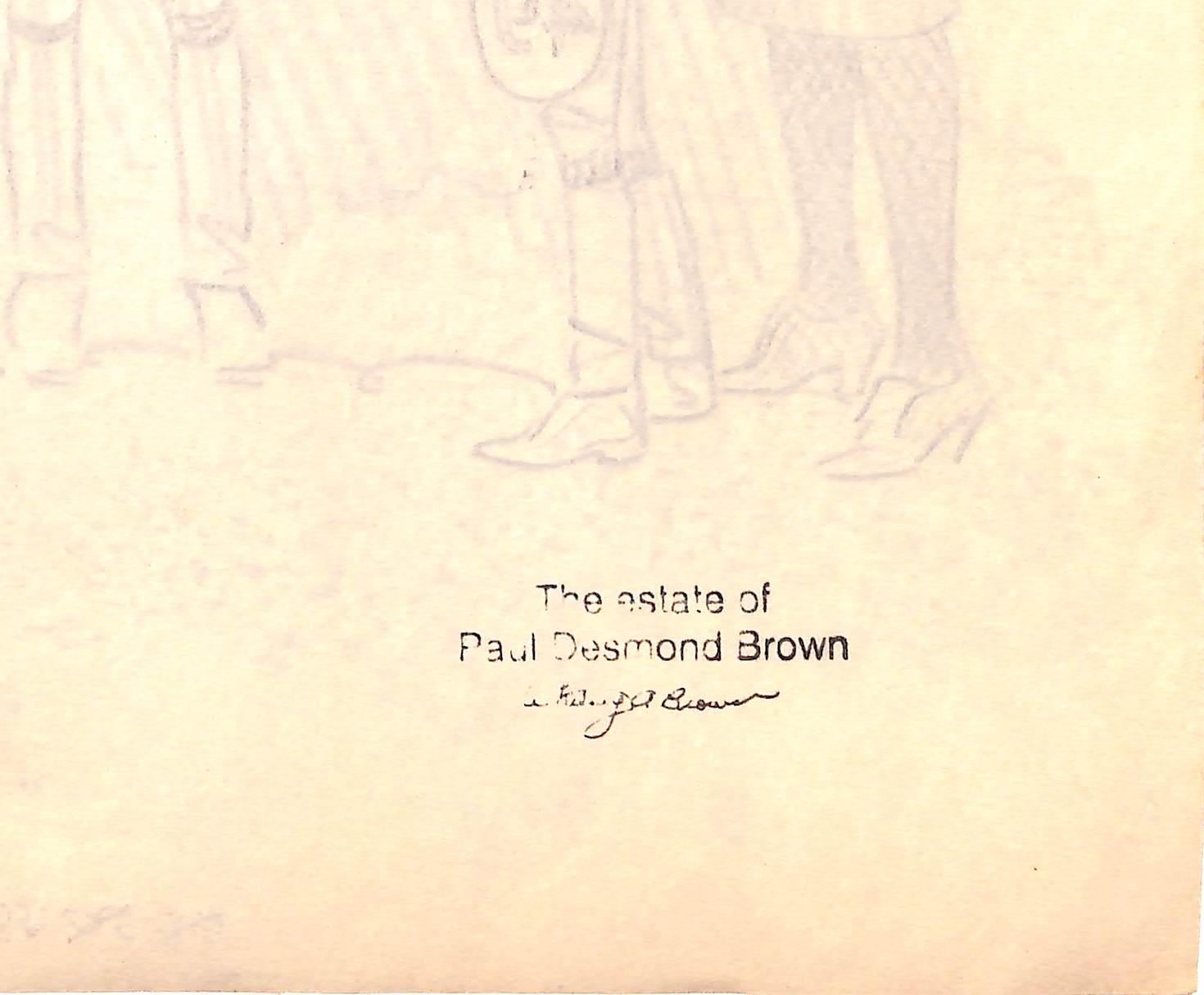 Original-Bleistiftzeichnung von 1944 aus Hi, Guy! Das Cinderella-Pferd von Paul Brown, 30 im Angebot 2