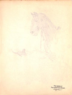 Original 1944 Pencil Drawing From Hi, Guy! The Cinderella Horse By Paul Brown 31