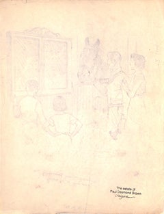 Original 1944 Pencil Drawing From Hi, Guy! The Cinderella Horse By Paul Brown 35