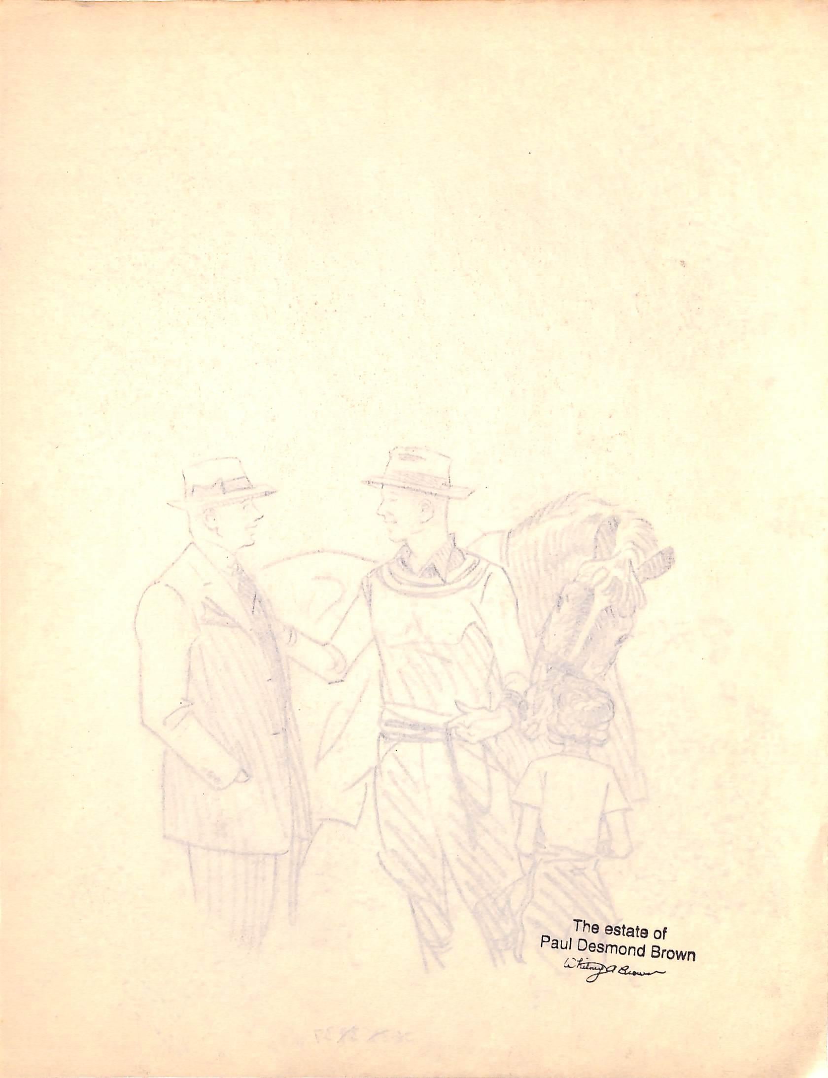 Original-Bleistiftzeichnung von 1944 aus Hi, Guy! Das Cinderella-Pferd von Paul Brown, 36 im Angebot 1