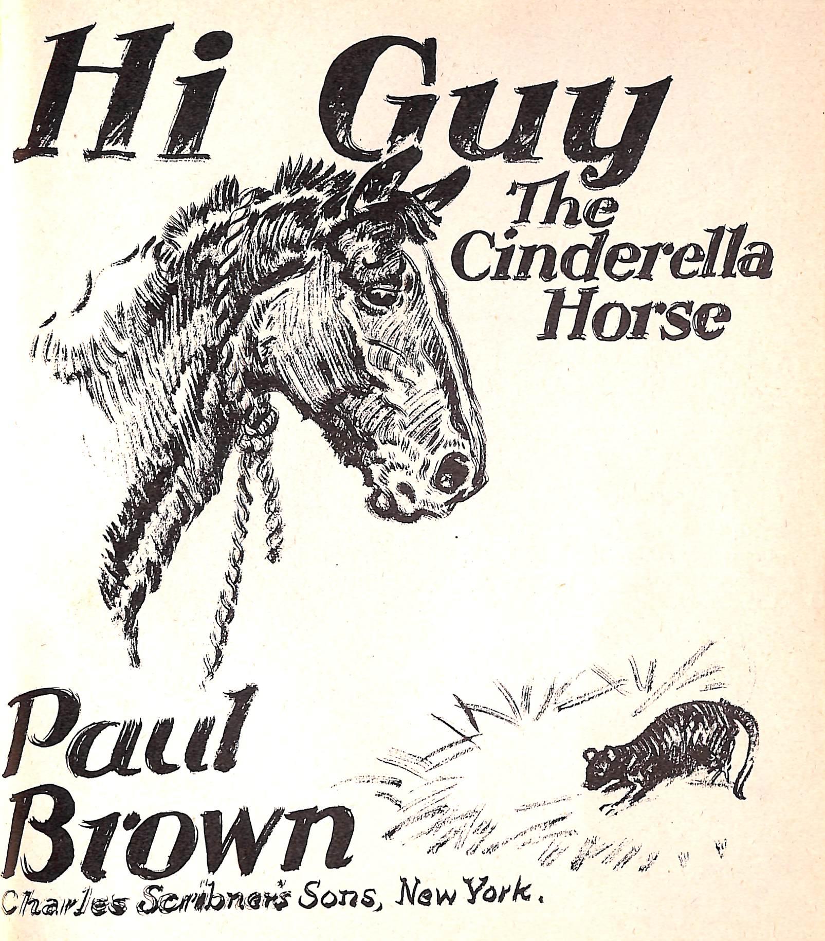 Original 1944 Pencil Drawing From Hi, Guy! The Cinderella Horse By Paul Brown 40 For Sale 4