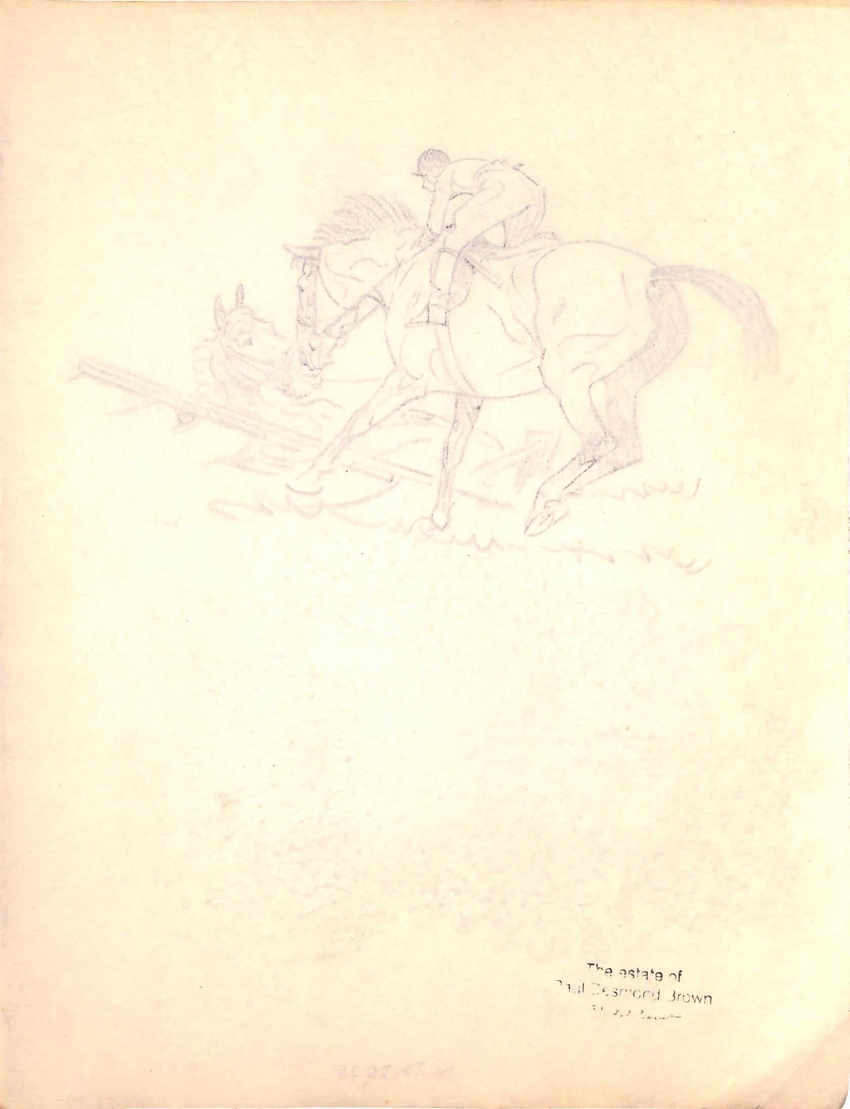 Original 1944 Pencil Drawing From Hi, Guy! The Cinderella Horse By Paul Brown 41 For Sale 1