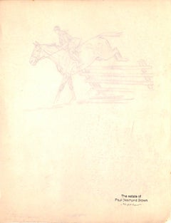 Original-Bleistiftzeichnung von 1944 aus Hi, Guy! Das Cinderella-Pferd von Paul Brown, 42