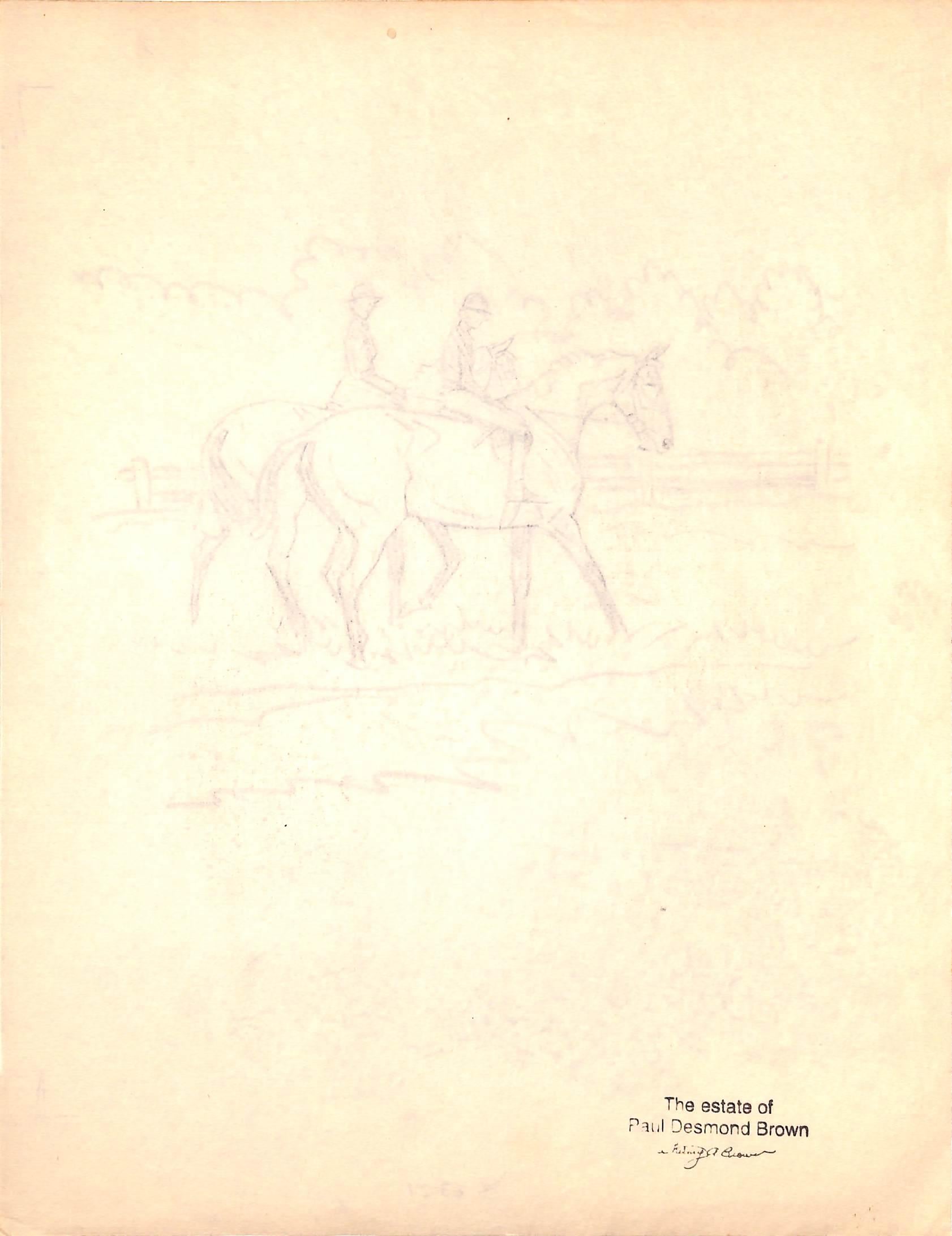 Original 1944 Pencil Drawing From Hi, Guy! The Cinderella Horse By Paul Brown 43 For Sale 1