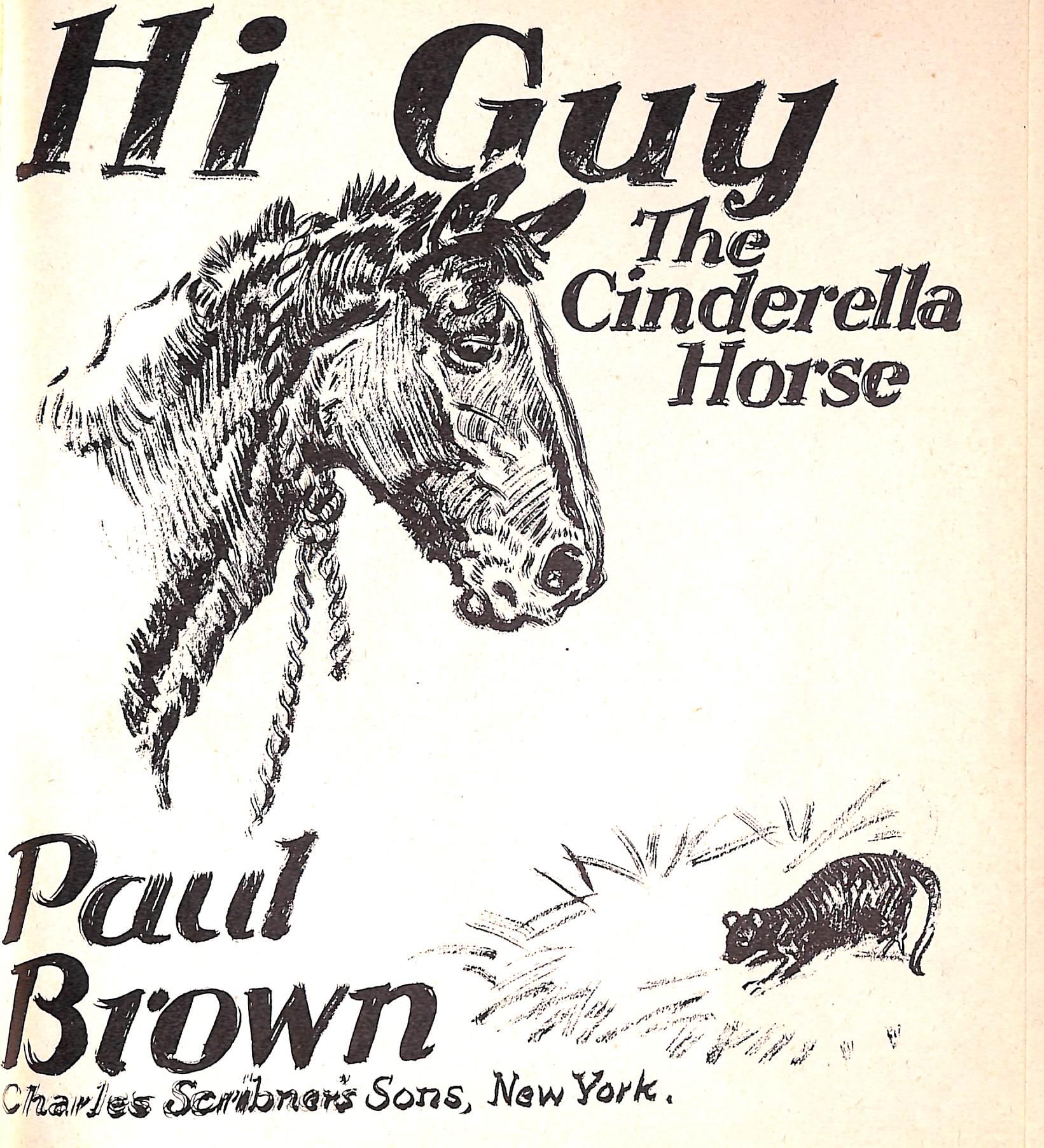 Original 1944 Pencil Drawing From Hi, Guy! The Cinderella Horse By Paul Brown 43 For Sale 4