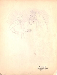 Original 1944 Pencil Drawing From Hi, Guy! The Cinderella Horse By Paul Brown 44