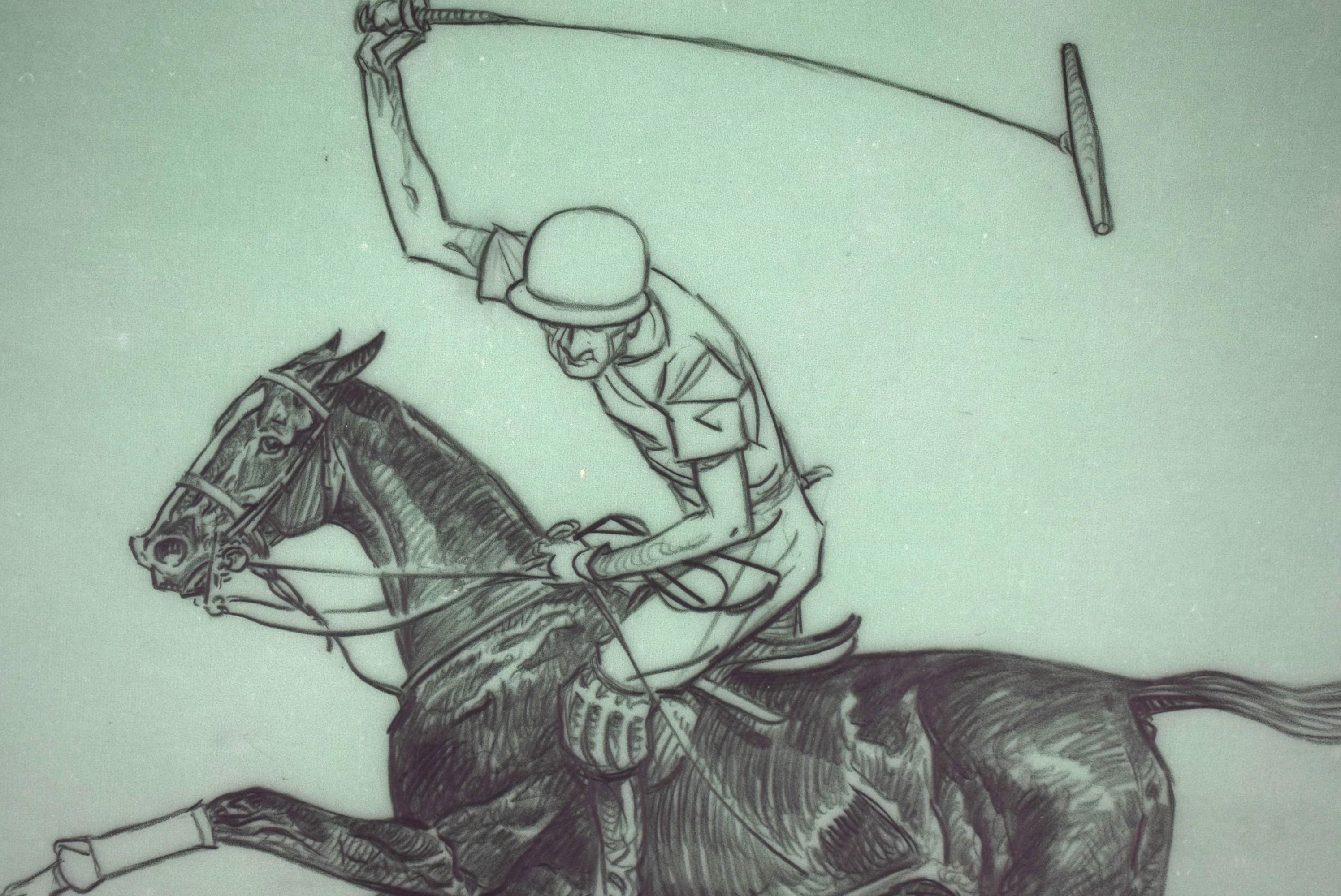 Paul Brown Polo Pencil On Acetate Drawing #4 For Sale 1