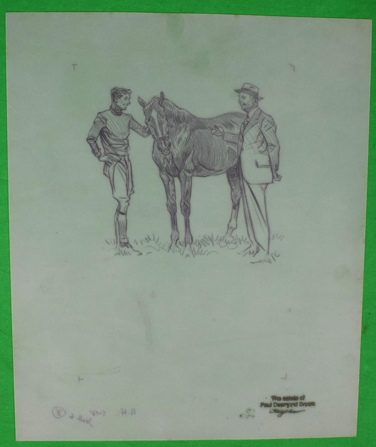 Paul Brown Polo Pencil On Acetate Drawing #11 For Sale 1