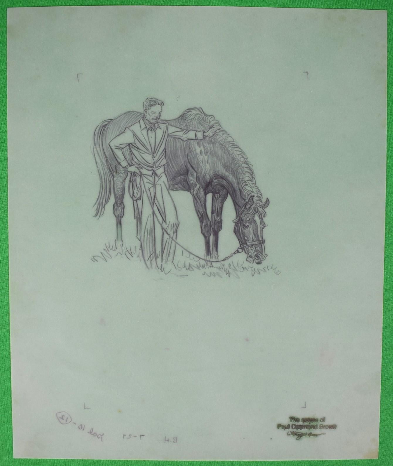 Paul Brown Polo crayon sur dessin en acétate n° 12 en vente 2