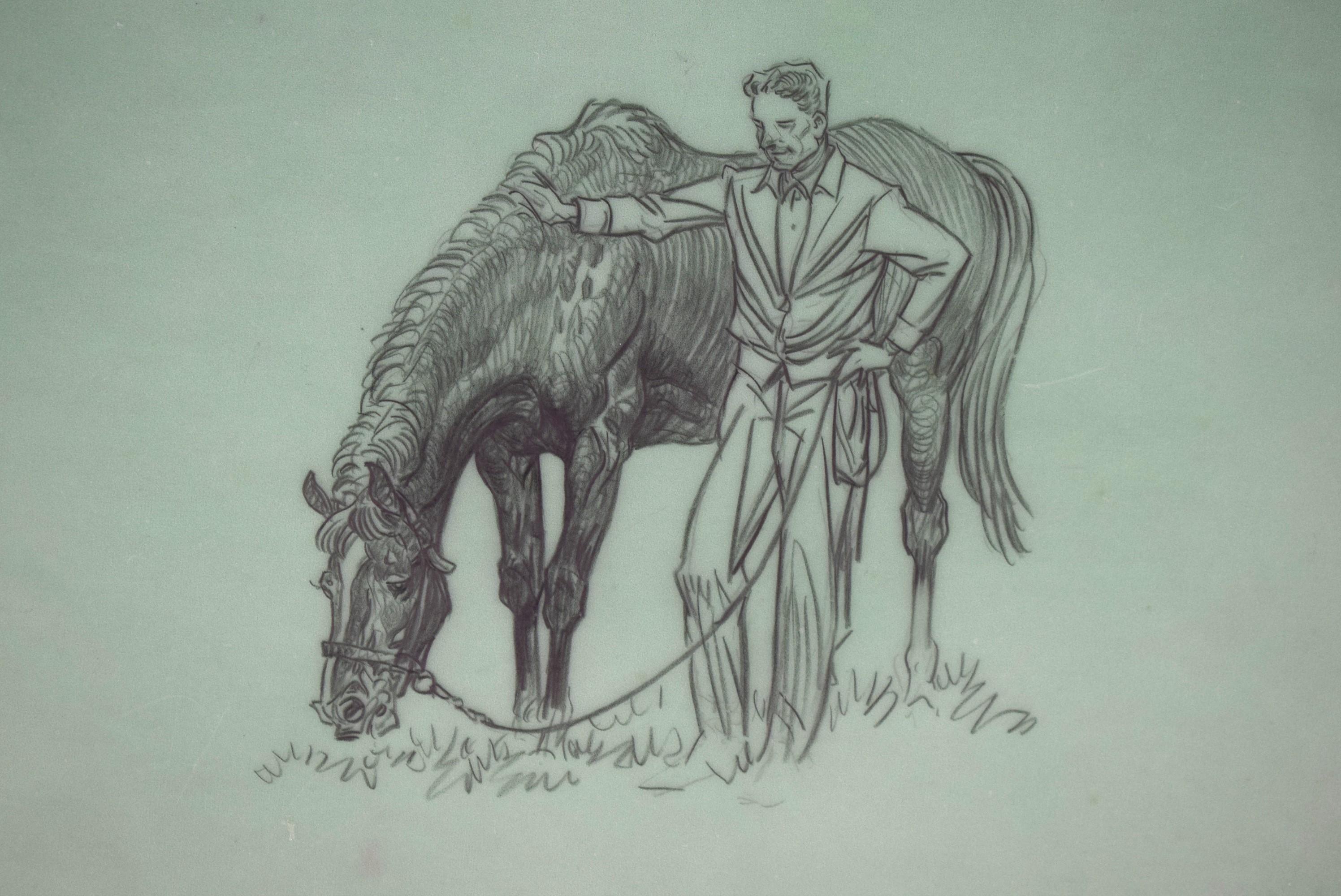 Paul Brown Polo crayon sur dessin en acétate n° 12 en vente 1