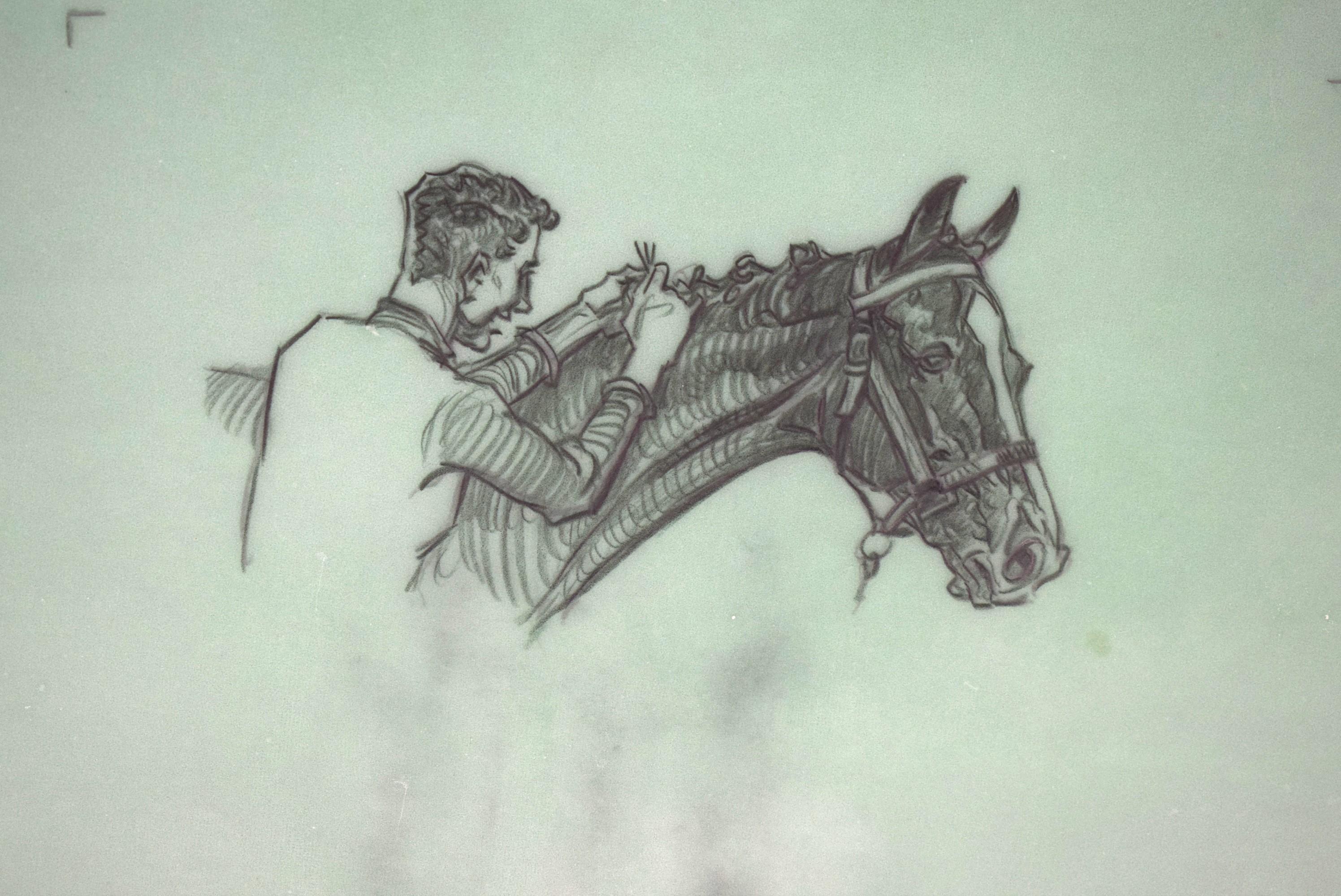 Paul Brown Polo Pencil On Acetate Drawing #13 For Sale 1