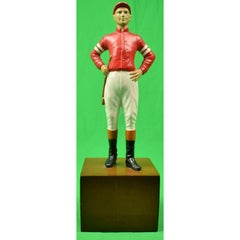 Vintage The "21" Club Jockey Bookend/ Statue