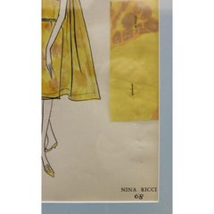 Nina Ricci 'Capucine' 68 Watercolor Fashion Plate