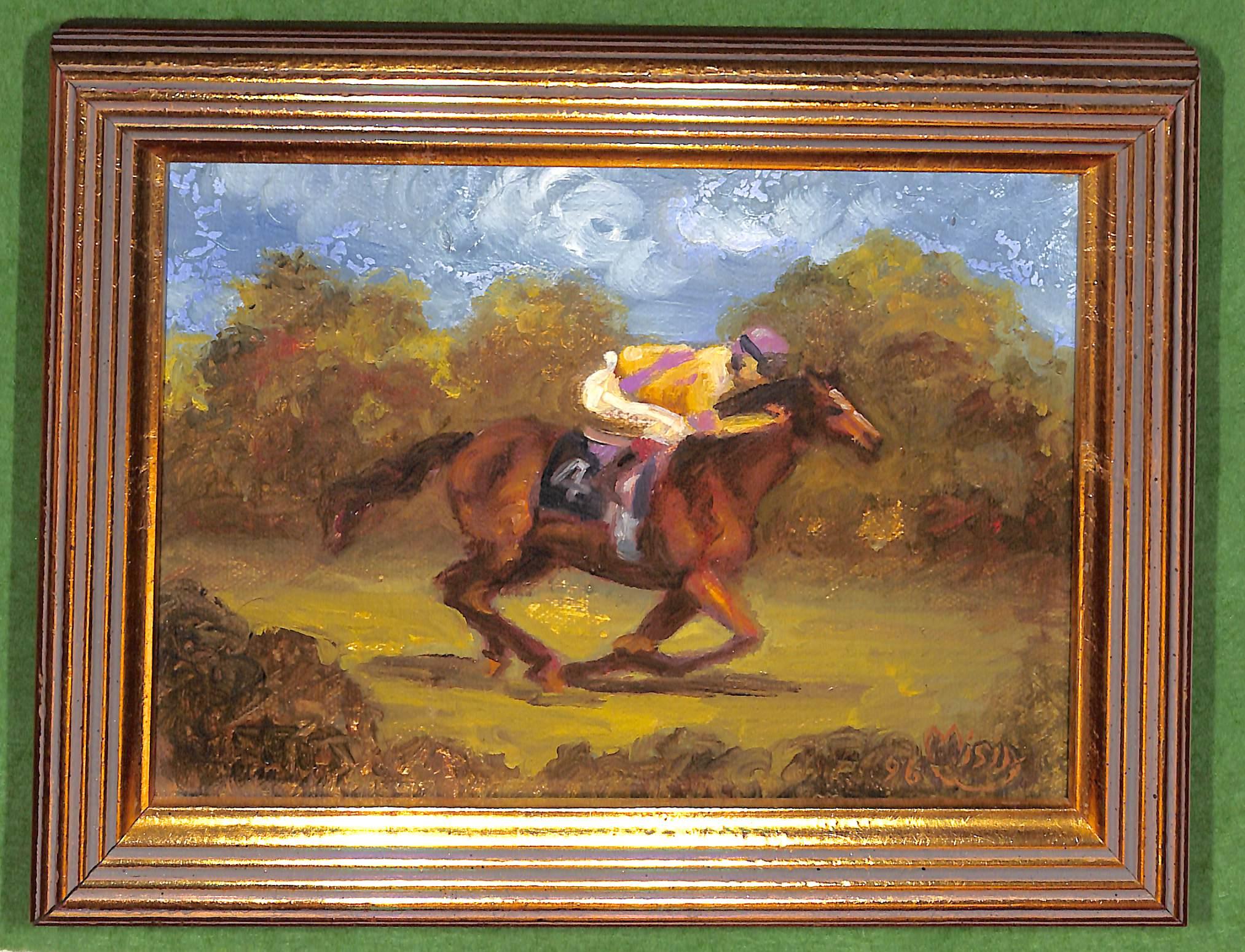 Misia Broadhead Steeplechase Oil on Canvas 1996  For Sale 4