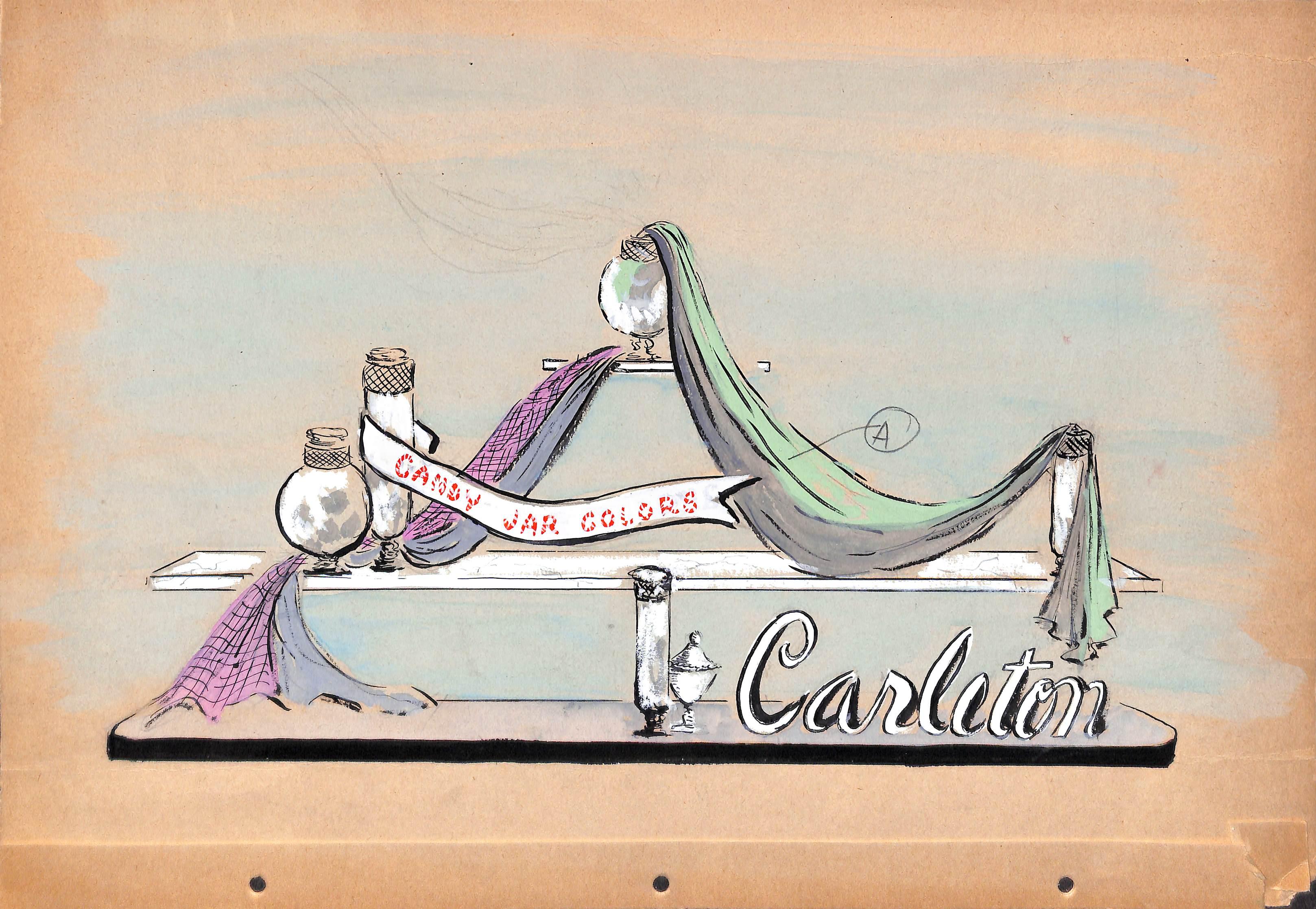 "Lanvin Paris Carleton Candy Jar Farben c1950s Werbung Kunstwerk" – Art von Alexander Warren Montel