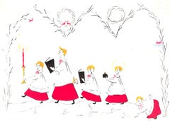 "Lanvin Paris x 5 Choir Boys c1950s Artwork"