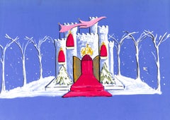 "Lanvin Paris Lipstick Castle c1950s Artwork"