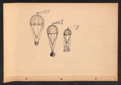 "Lanvin Paris Arpege Perfume Bottles w/ Balloons c1950s Artwork"