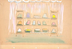 "Lanvin Paris Pastel Lampshades c1950s Artwork"