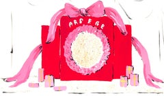 "Lanvin Paris Arpege Perfume Mirror c1950s Advertising Artwork"