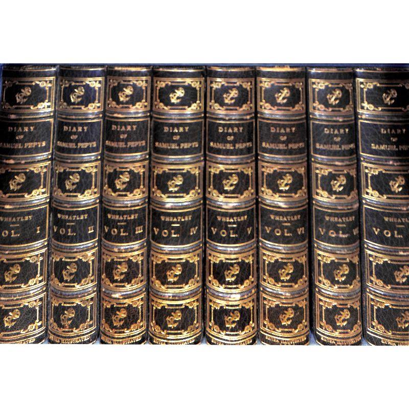 Diary Of Samuel Pepys w/ Bayntun Deluxe Slipcase (8) Vol Set 1904 WHEATLEY, H.B. 6