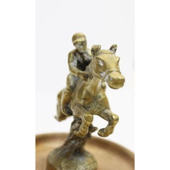 "Bronze Steeplechase c1920 Car Mascot by A Renevey Made in France"
