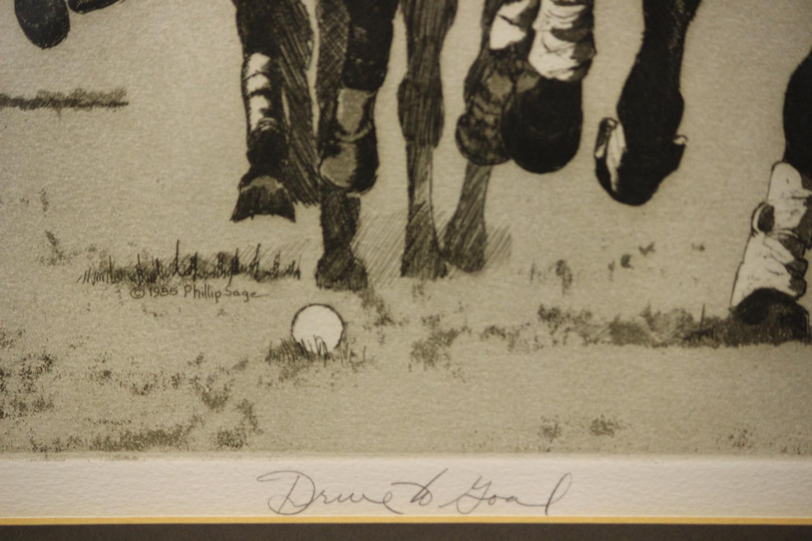 Drive To Goal by Phillip Sage (b1942-) For Sale 3