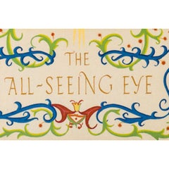 "The All-Seeing Eye" Watercolor & Gouache w/ Beveled Mirror Frame