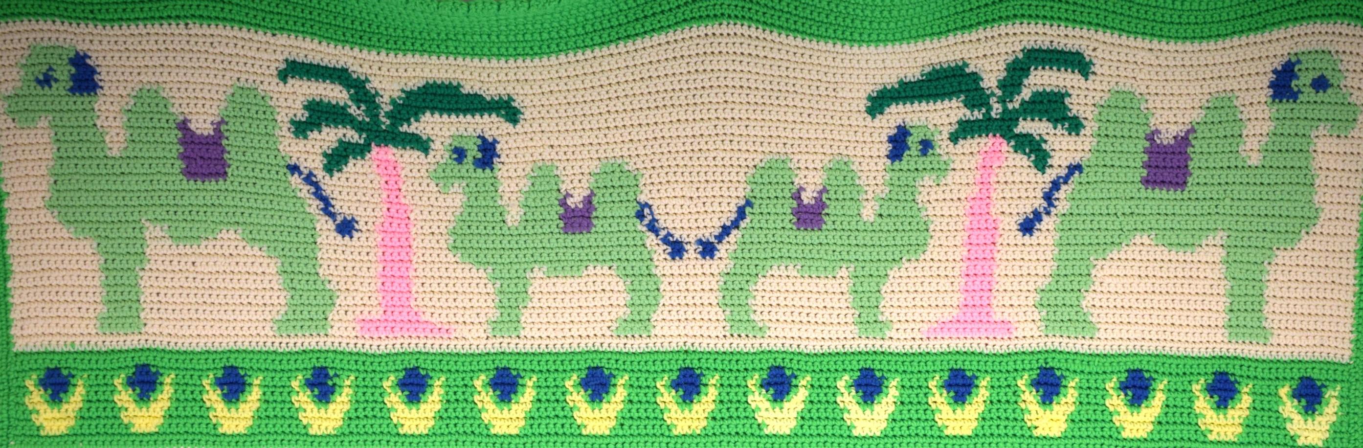 crochet panel blanket