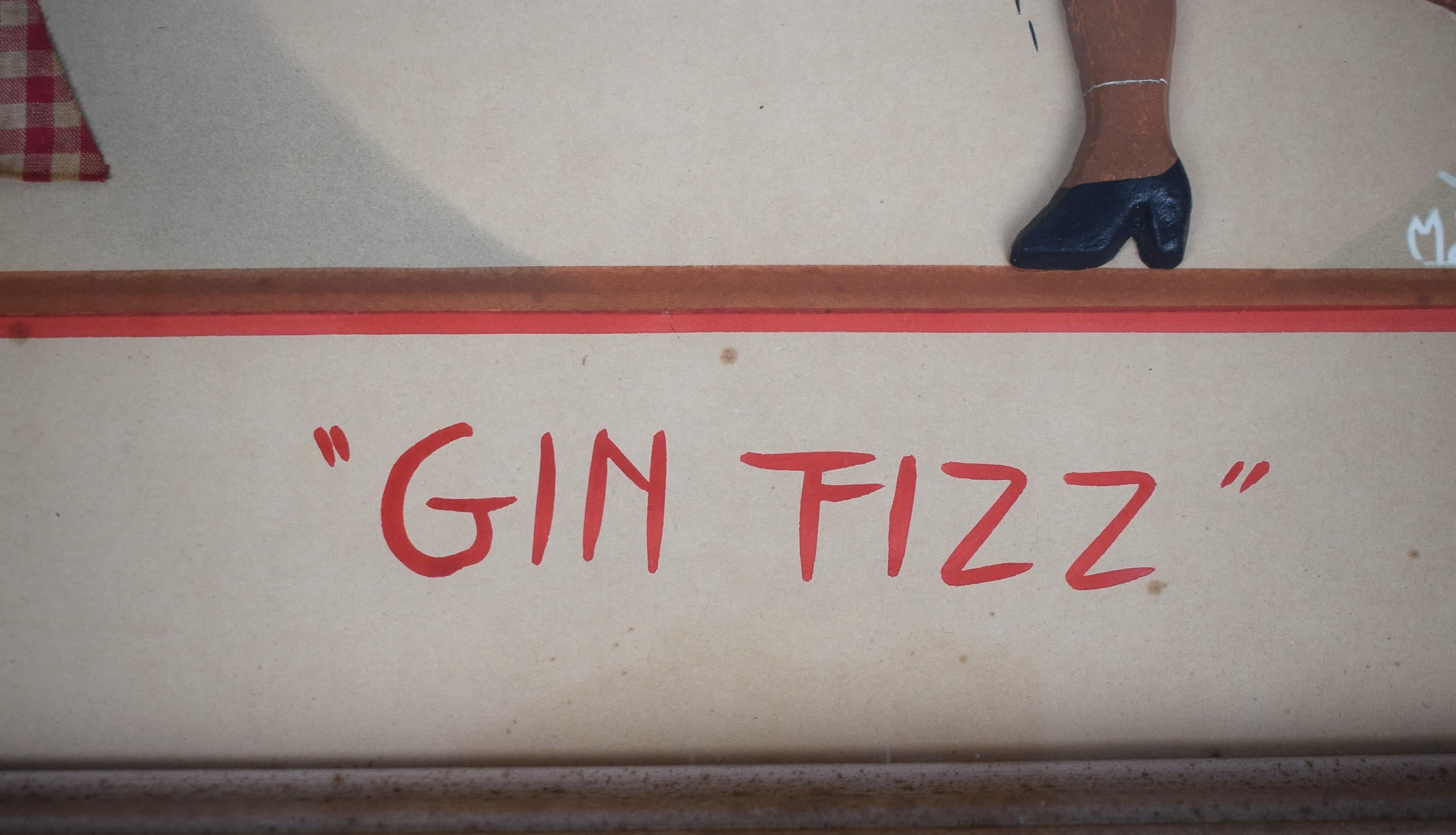 « Gin Fizz », œuvre d'art originale à la gouache des années 1930 de Jim McDonough en vente 3