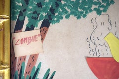 "Zombie Cocktail" Original c1930s Gouache Artwork by Jim McDonough